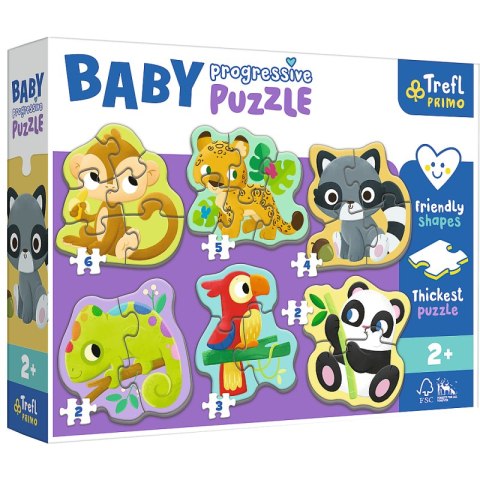 Puzzle Baby Progressive Zwierzęta exotic 44005