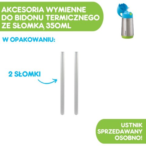 Zestaw słomek do bidonu termicznego 350 ml, 2 szt., b.box