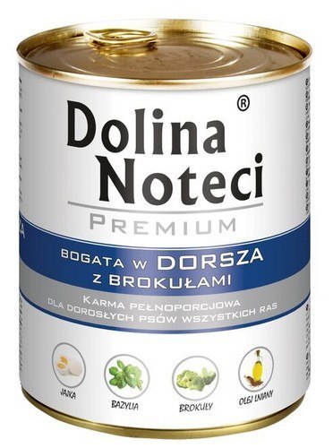 Dolina Noteci Premium Pies Dorsz i brokuły puszka 800g