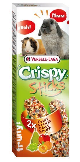 Versele-Laga Crispy Sticks Rabbit & Guinea Pig Fruits - kolby dla królików i świnek z owocami 110g