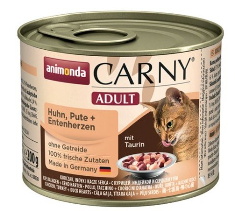 Animonda Carny Adult Kurczak, Indyk + Kacze serca puszka 200g