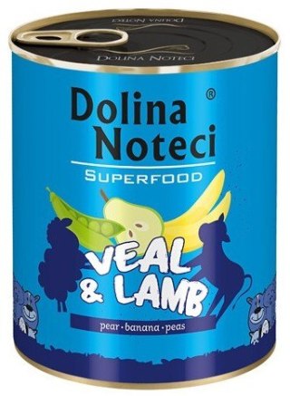 Dolina Noteci Superfood Pies Cielęcina i jagnięcina puszka 800g