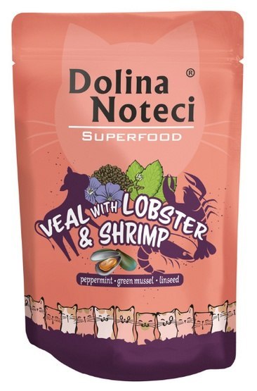 Dolina Noteci Superfood Kot Cielęcina, homar i krewetki saszetka 85g Dolina Noteci Superfood Kot Cielęcina, homar i krewetki saszetka 85g