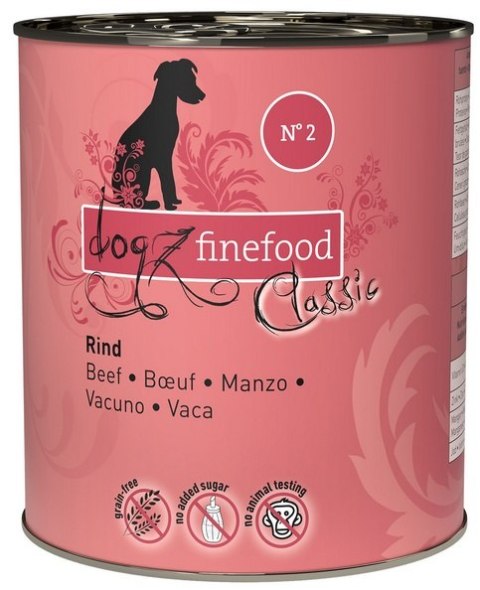 Dogz Finefood Classic N.02 Wołowina puszka 800g Dogz Finefood Classic N.02 Wołowina puszka 800g