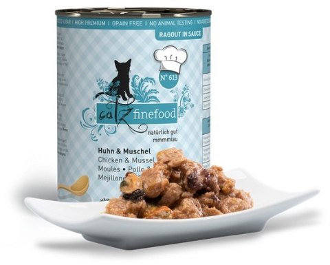 Catz Finefood Ragout N.613 Kurczak i Omułek puszka 380g Catz Finefood Ragout N.613 Kurczak i Omułek puszka 380g