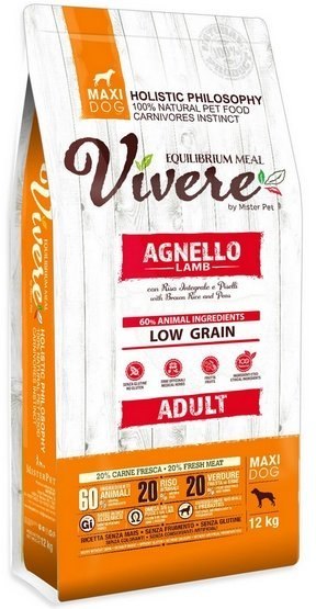 Vivere Dog Maxi Adult Lamb 12kg