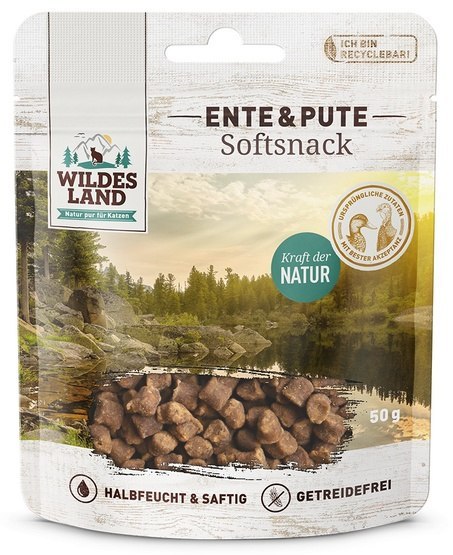 Wildes Land Cat Softsnack Ente & Pute 50g