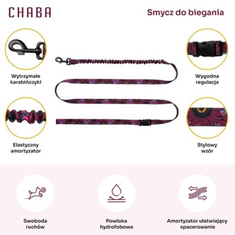 CHABA Smycz z amortyzatorem do biegania Story III M 25mm/280cm Lakota