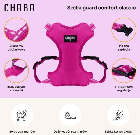 CHABA Szelki Guard Comfort Classic L fuksja