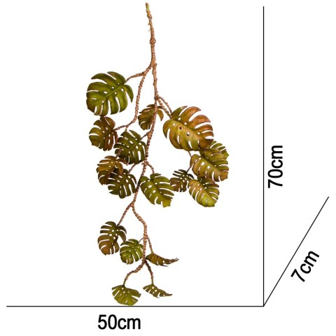 Terrario - Sztuczna Roślina do Terrarium - Monstera Wisząca - 70 cm