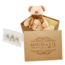 Maud N Lil Przytulanka pocieszyciel z organicznej BIO bawełny GOTS Cubby the Teddy Soft